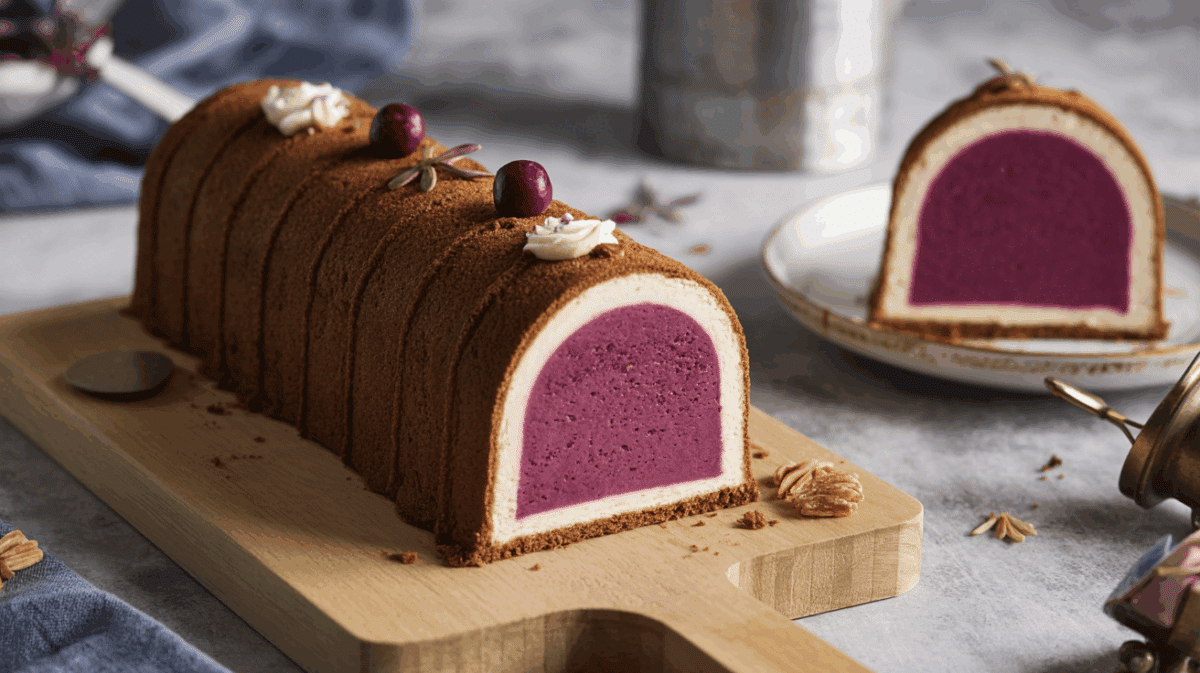 Délice Festif : La Bûche Marron-Cassis – bûche marron-cassis