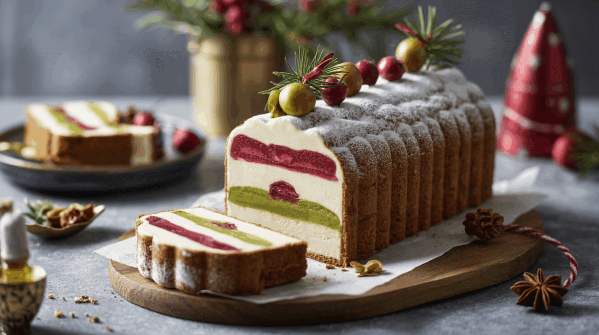Bûche pistache-griotte : Un délice pour Noël – bûche pistache-griotte