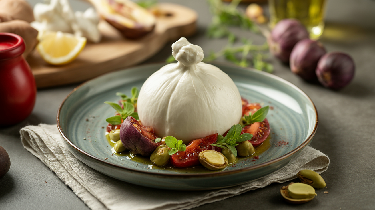 Burrata Kaki & Pistaches : Un Voyage Gastronomique
