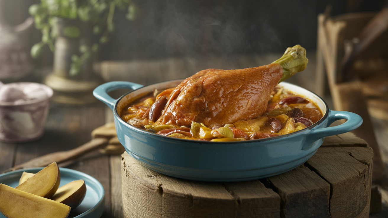 Tajine de canard pruneaux-amandes